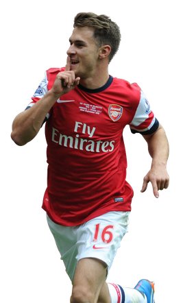 Aaron Ramsey Png File (white, maroon, black)