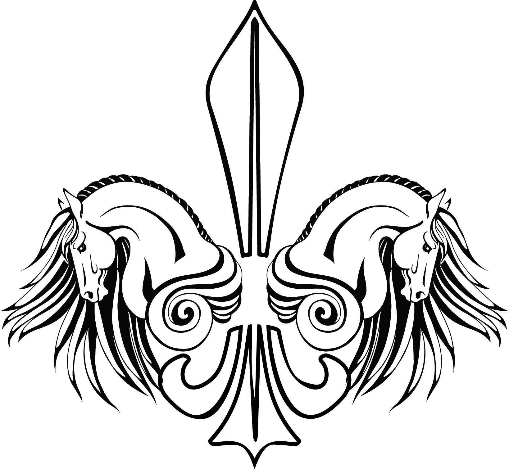 Baroque Art Png File (white, lavender, black)