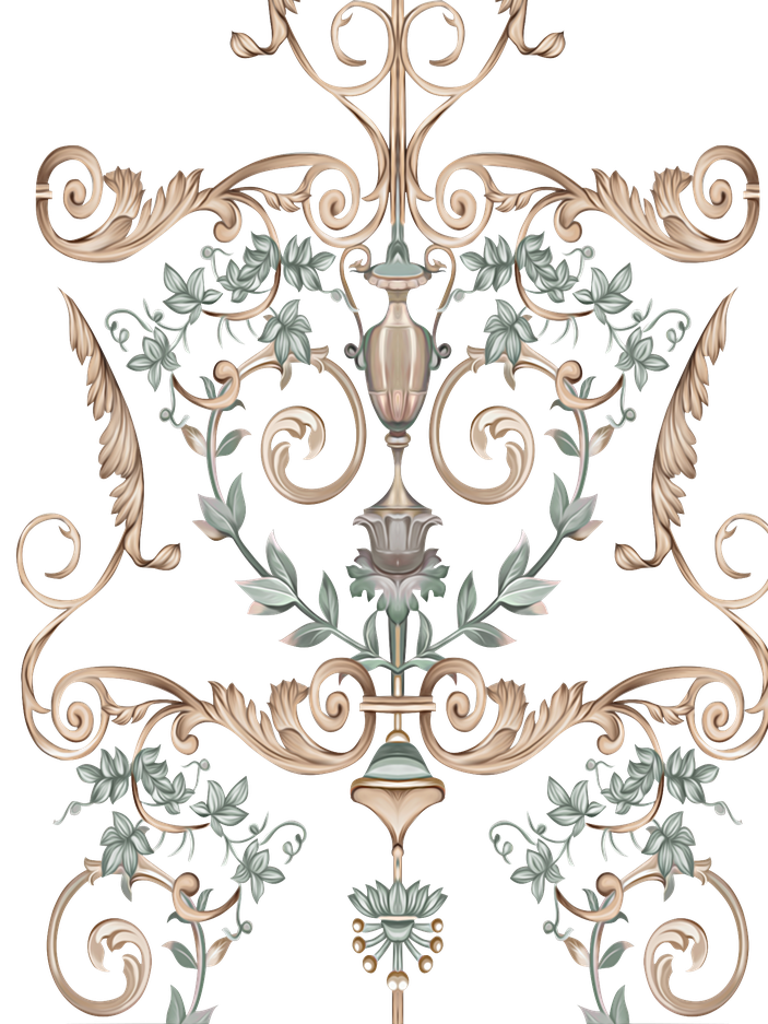 Baroque Art Png Isolated Pic (black)