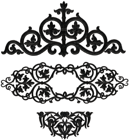 Baroque Art Png Transparent (black)