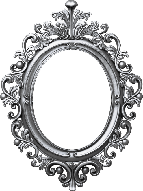 Baroque Frame Png File (black, gray)