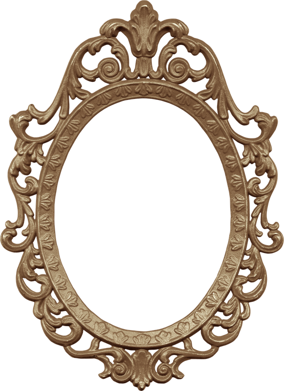 Baroque Frame Png Photo (black, gray, olive)