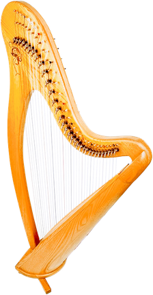 Harp Png File (black, gray, orange)