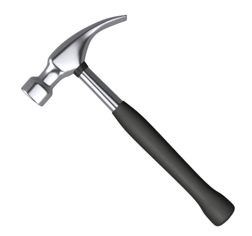 Carpenter Hammer Png Transparent Image (black, gray, white, indigo)