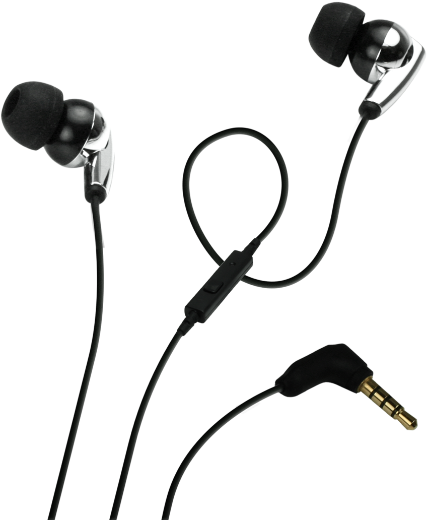 Earphone Png Image (black, white)