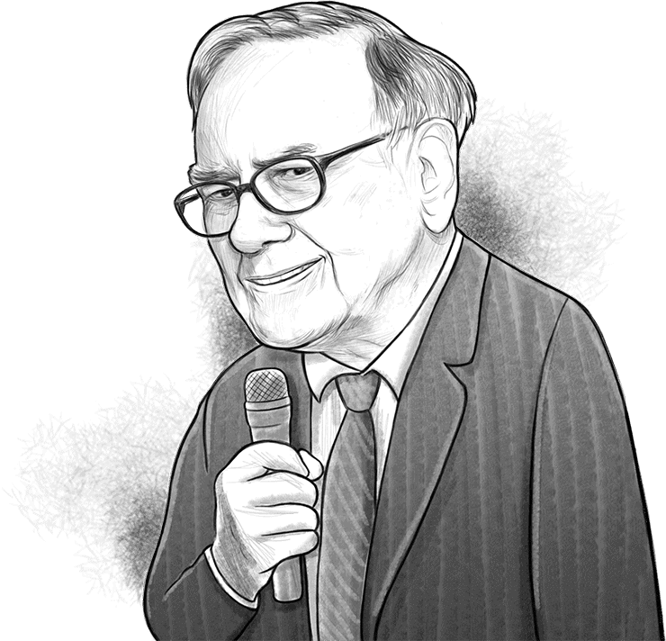 Warren Buffett Png Clipart (black, gray, white)