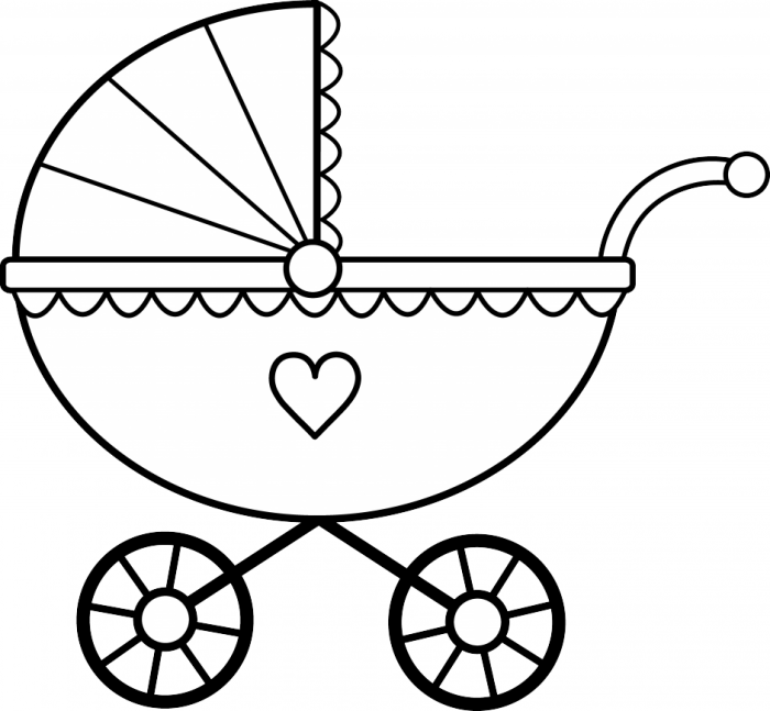 Carriage Png Isolated Clipart (white, black)