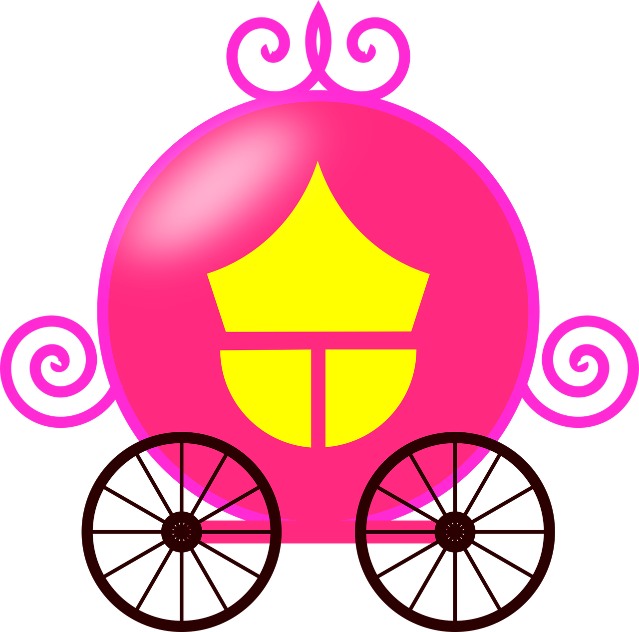 Carriage Png Photo (black, salmon, white, yellow)