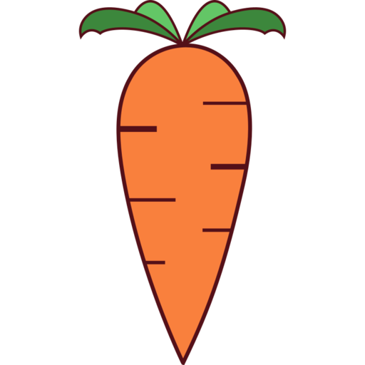 Carrot 1 Free Png Icon Download (salmon, black, green)