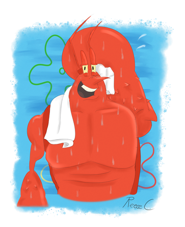 Larry The Lobster Png Transparent (white, greenish blue, chocolate, black)