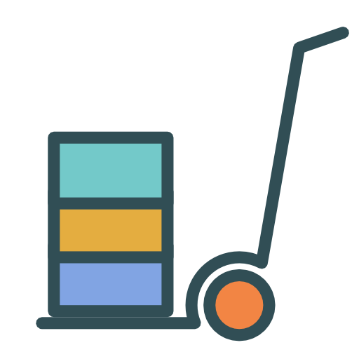 Carrycart Icon Free Transparent Png Icon Download (silver, salmon, black, teal, orange)