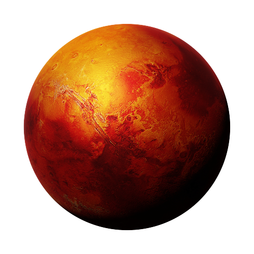 Mars Planet Png Cutout (black)