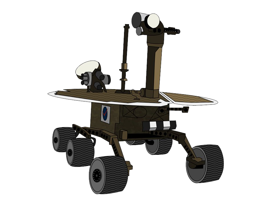 Mars Rover Transparent (indigo, black, white)