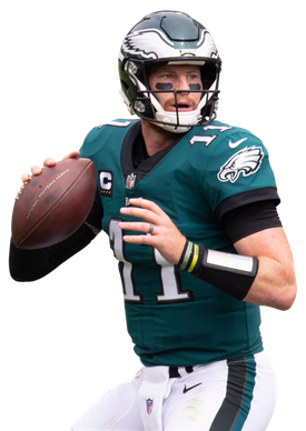 Carson Wentz Png File (black, white, lavender)