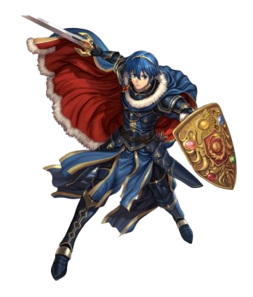 Marth Fire Emblem Png File (white, maroon, beige)