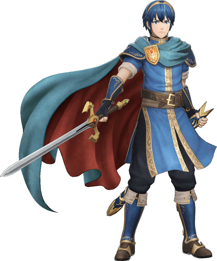 Marth Fire Emblem Transparent Background (maroon, black)