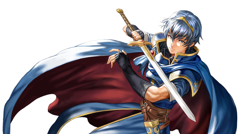 Marth Fire Emblem Transparent Png (white, black)