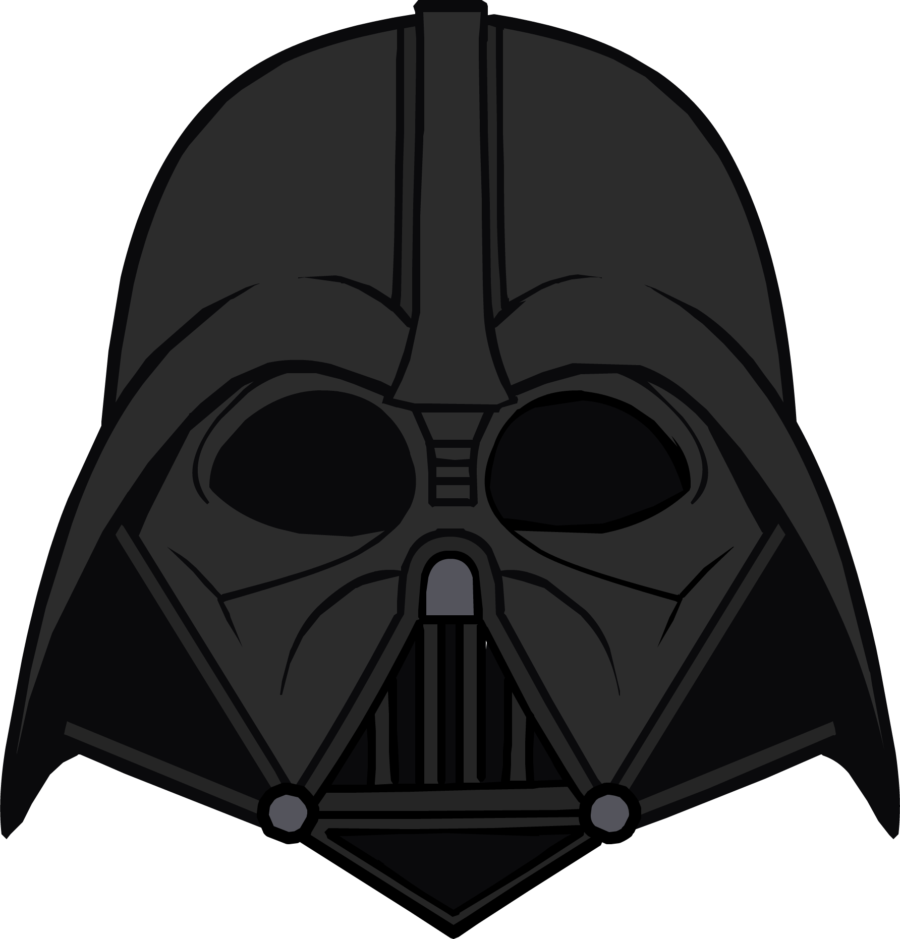 Darth Vader Helmet Transparent Png (black)