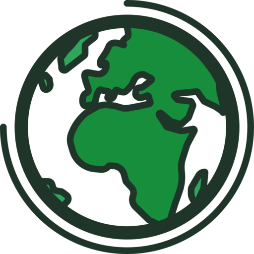 Earth Free Png Icon (black, green)