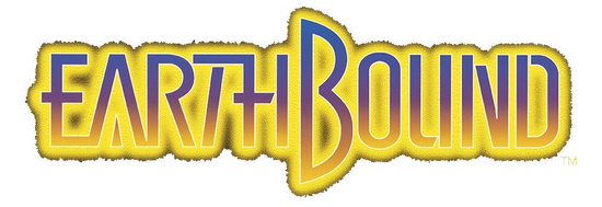 Earthbound Logo Png Pic (black, gold)