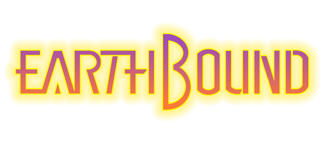 Earthbound Logo Png (yellow, pink, white)