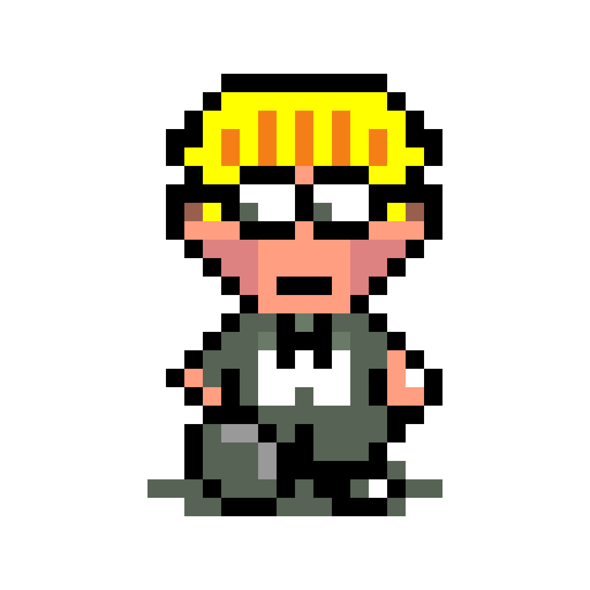 Earthbound Png Free Download (yellow, gray, salmon, white, black)