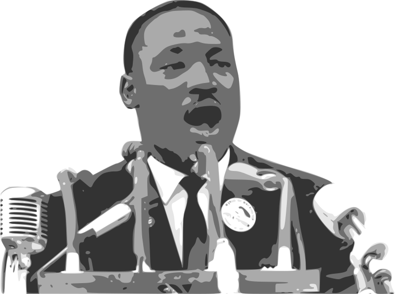 Martin Luther King Jr Download Png Image (white, gray, black, silver)