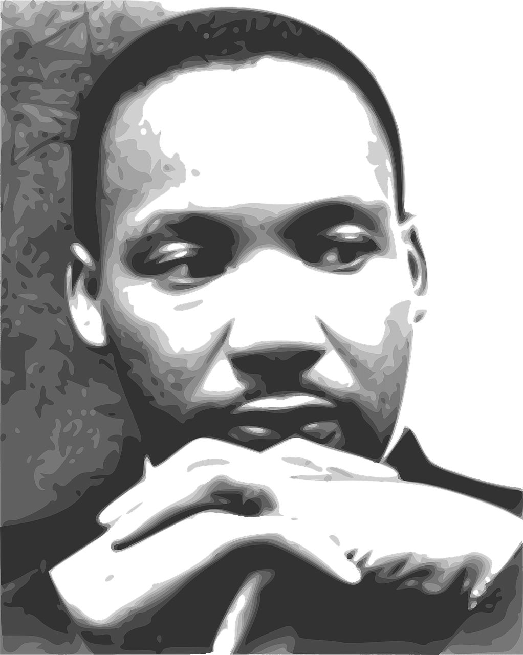 Martin Luther King Jr Png Photo (indigo, gray, black)