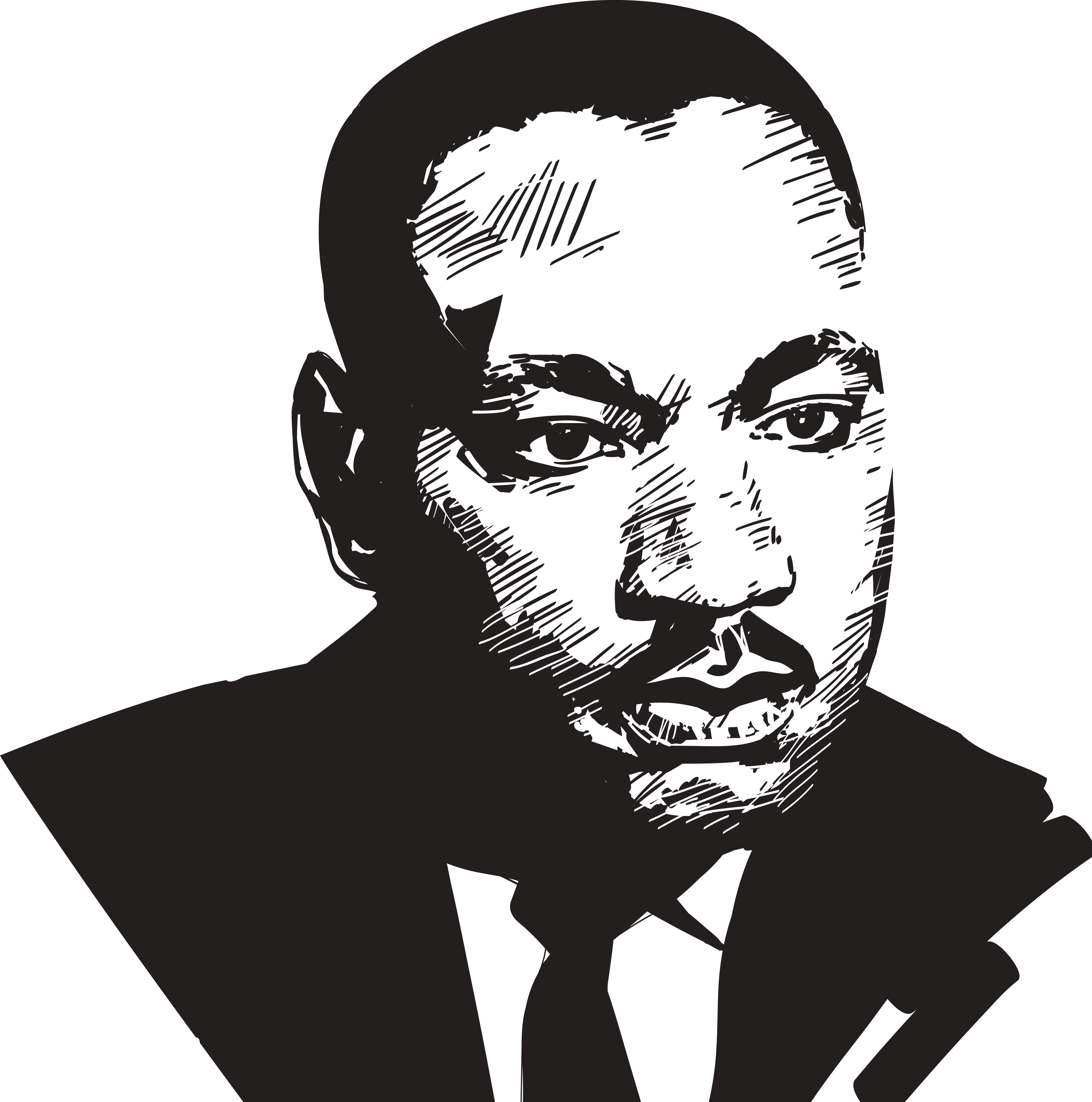 Martin Luther King Jr Png Pic (white, black)