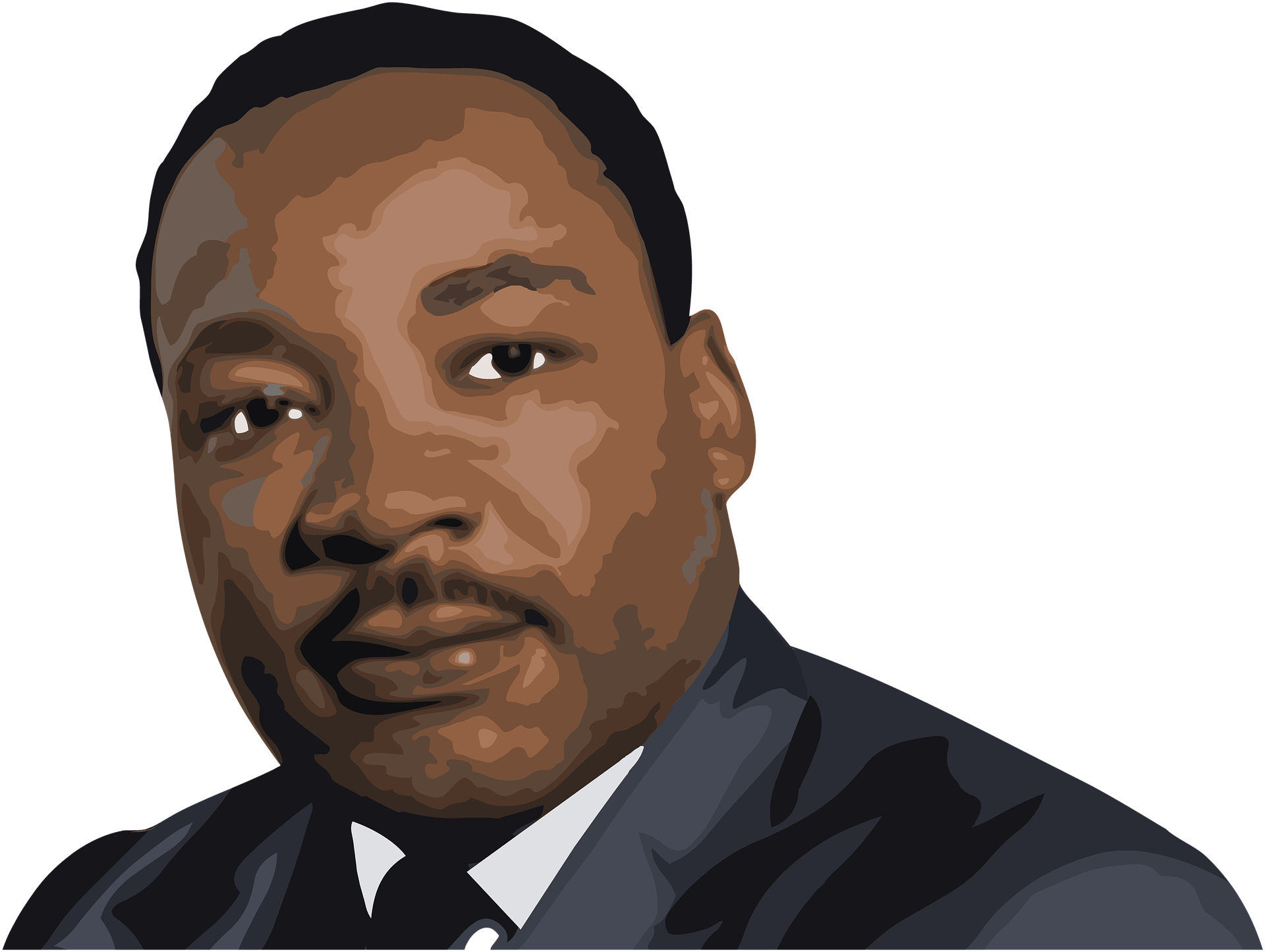 Martin Luther King Jr Png Transparent (indigo, gray, black, olive)