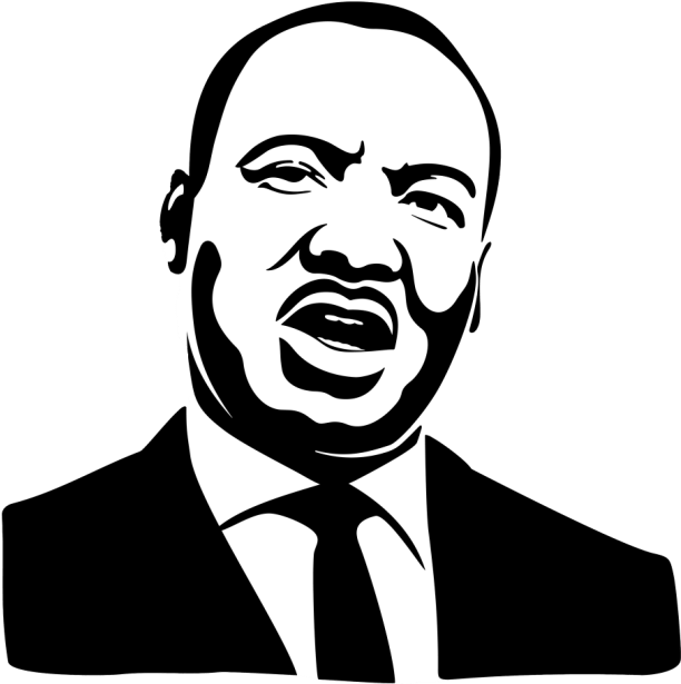 Martin Luther King Jr Png (white, gray, black)