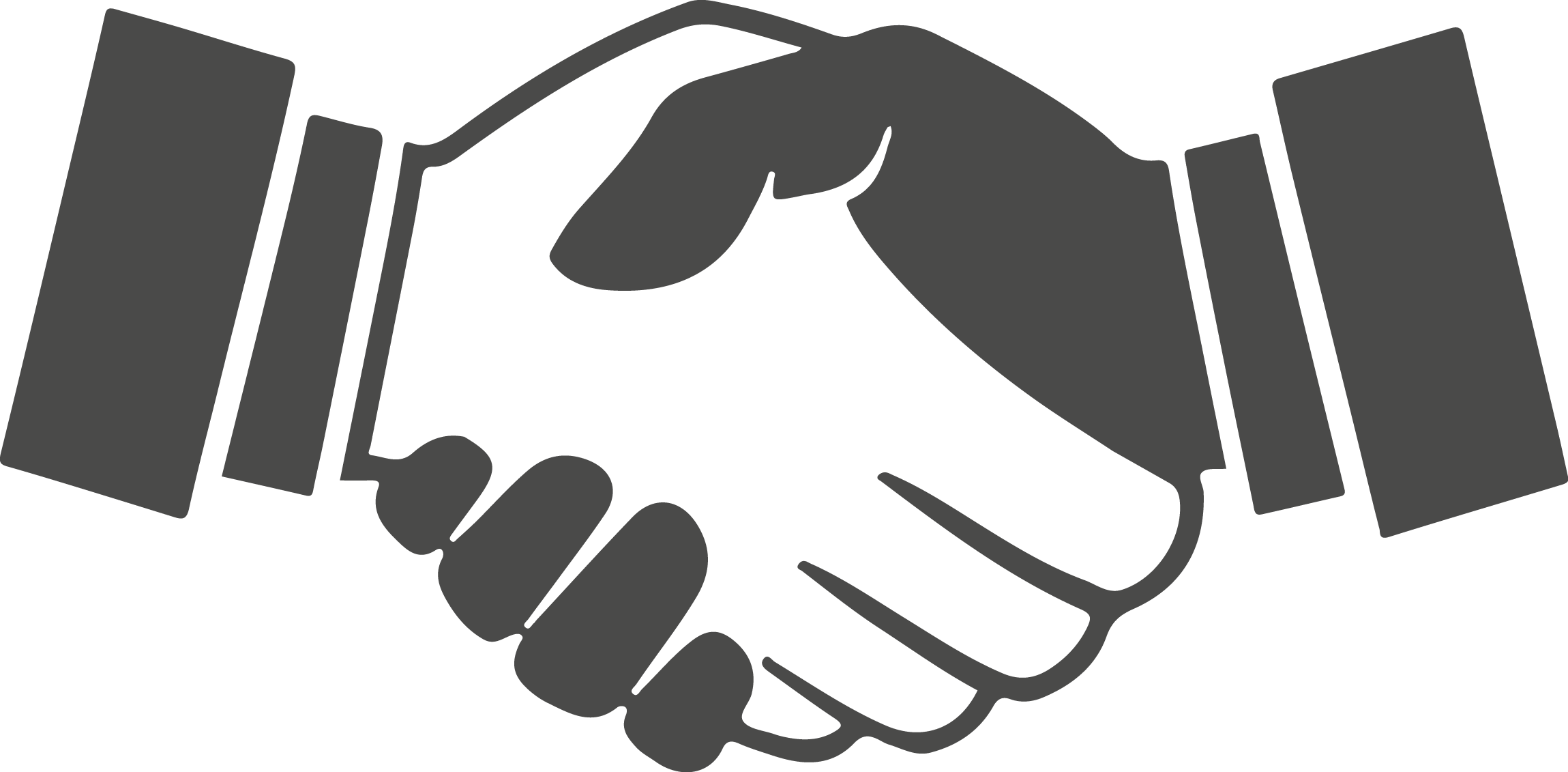 Partnership Hand Shake Png Free Download (indigo, black, gray)