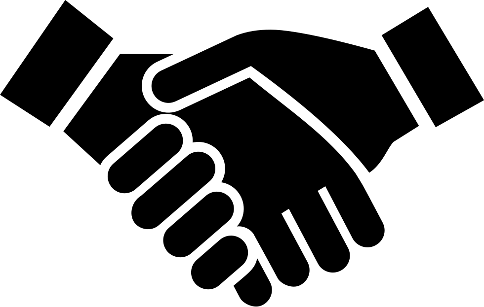 Partnership Hand Shake Png Image (black, lavender, white)