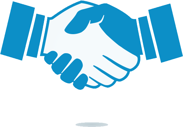 Partnership Hand Shake Transparent Background (teal, black, white)