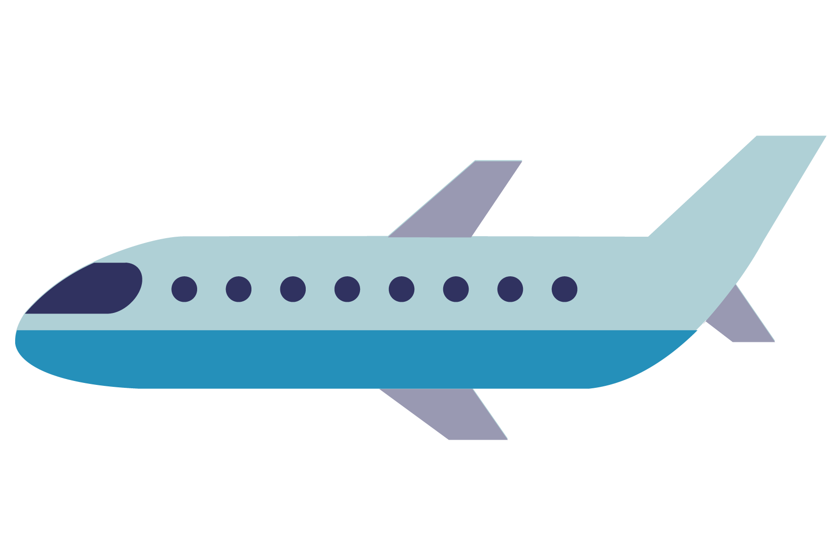 Cartoon Airplane Png Clipart (black, teal, silver)