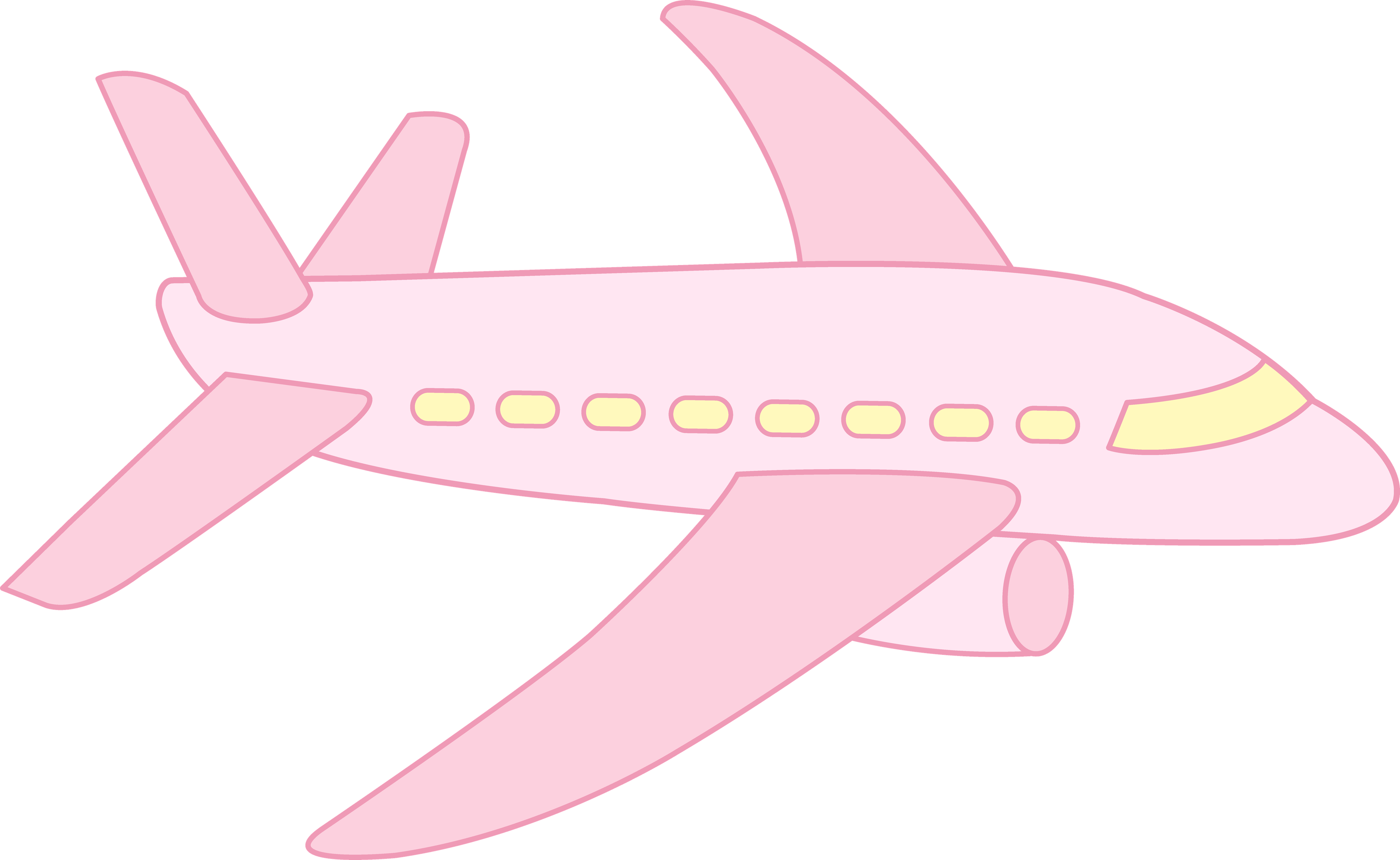 Cartoon Airplane Png Hd Isolated (black, white, beige, pink, lavender)