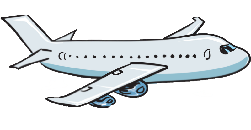 Cartoon Airplane Png Isolated Hd (white, lavender)