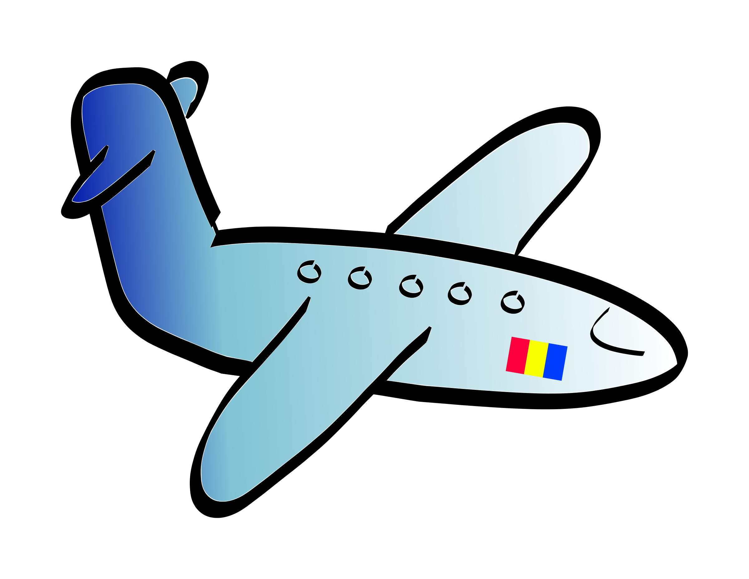 Cartoon Airplane Png Picture (black, silver, lavender)