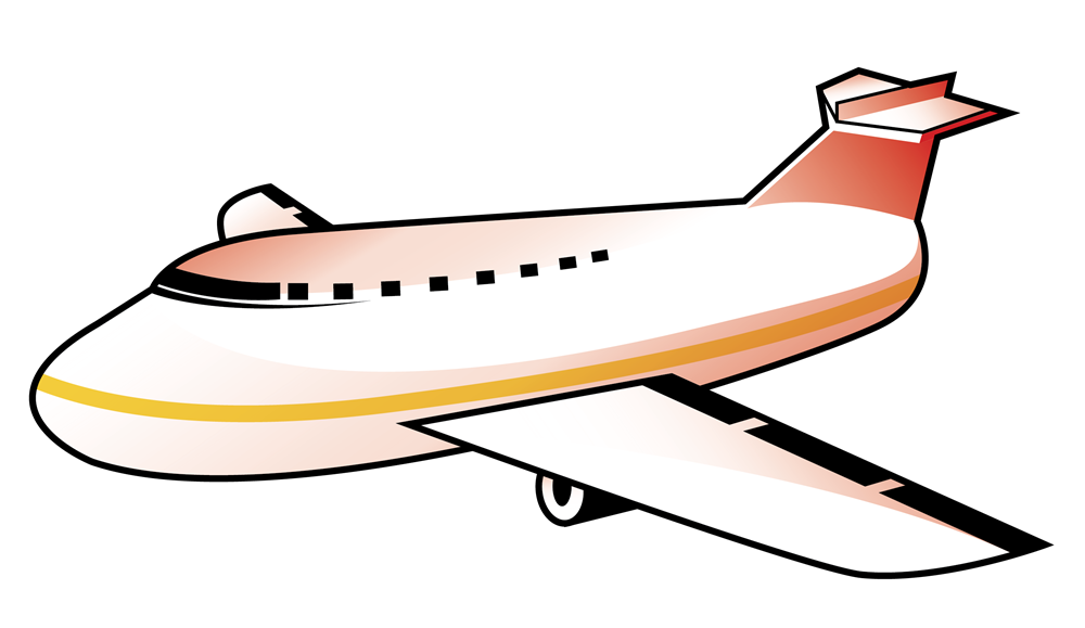 Cartoon Airplane Png Transparent (black, white, beige)