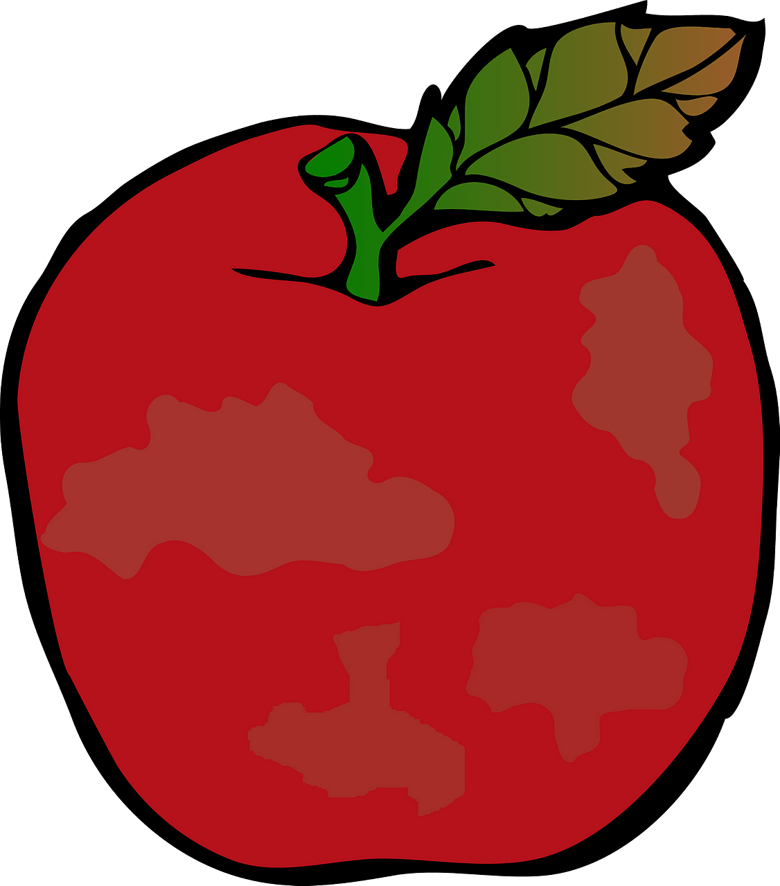 Cartoon Apple Png Clipart (black, gray, chocolate, maroon)