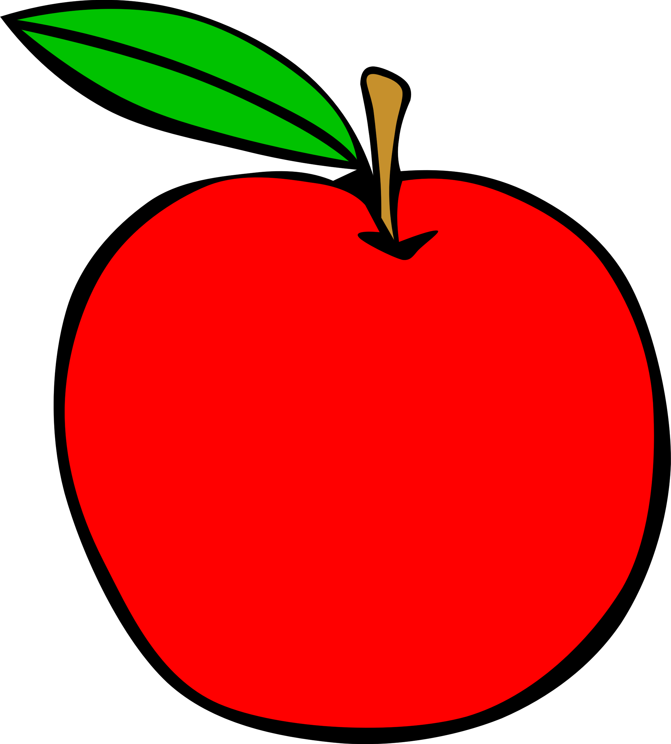 Cartoon Apple Png Hd (black, red, lime)