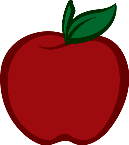 Cartoon Apple Png Photo (black, maroon, green)