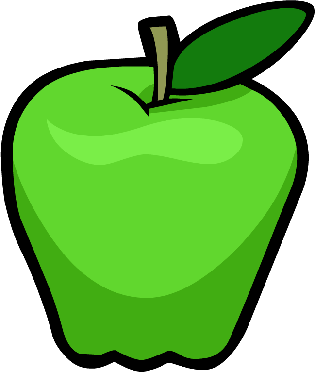 Cartoon Apple Png Photos (black, gray, olive, green)