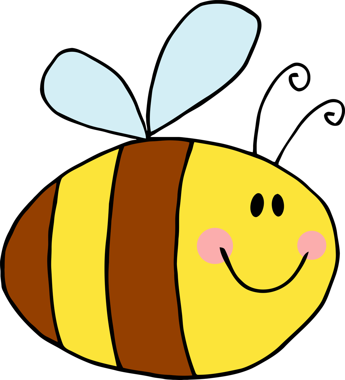 Cartoon Bee Png Free Download (maroon, yellow, black, gold, lavender)