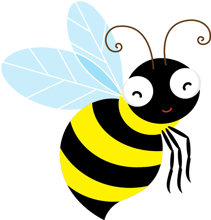 Cartoon Bee Png Hd Isolated (black, white, yellow, greenish blue)