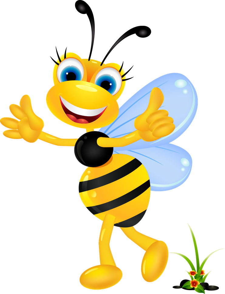 Cartoon Bee Png Photos (black, lavender)