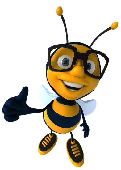 Cartoon Bee Png Transparent (black)