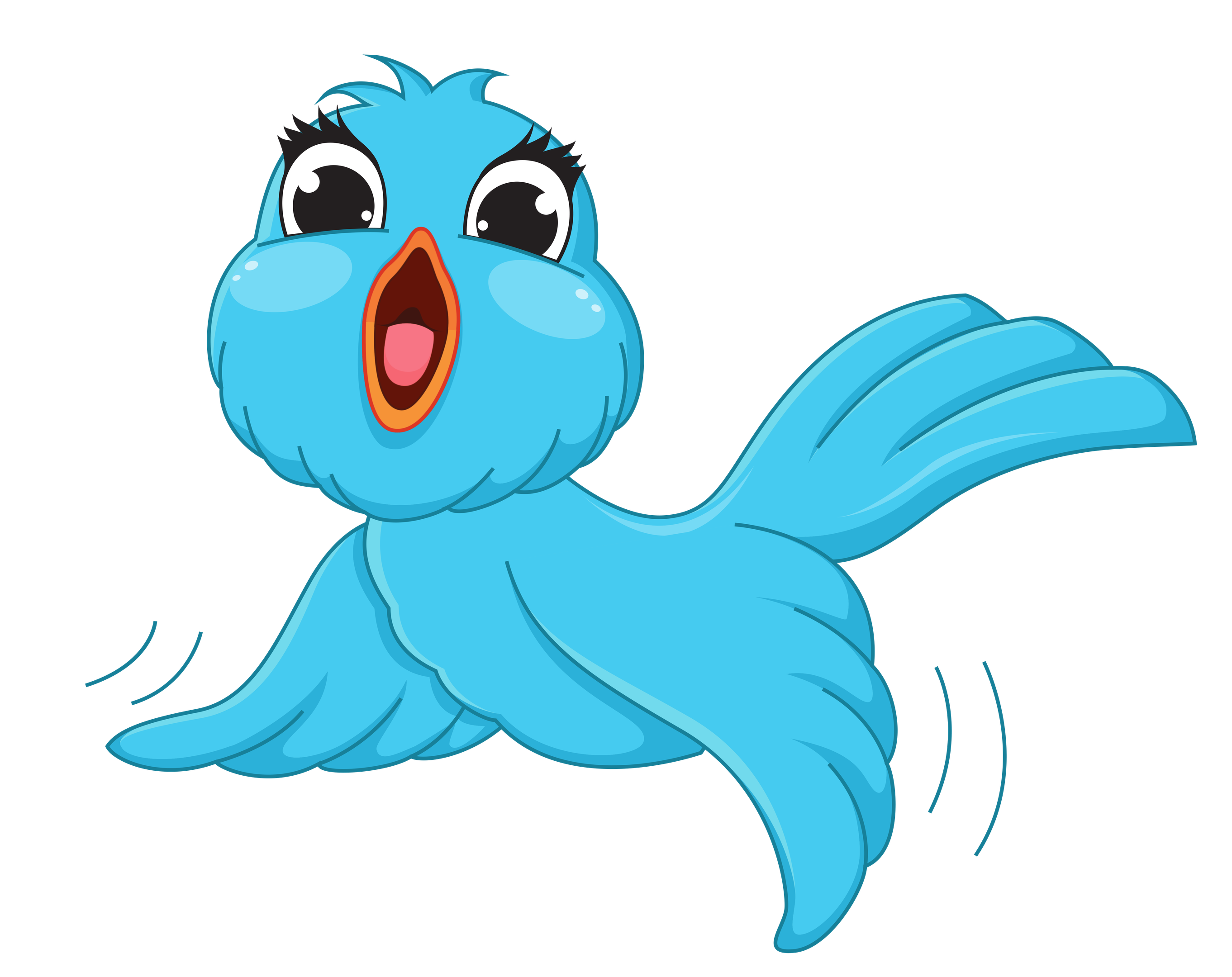 Cartoon Bird Png Transparent (black, mint, greenish blue)