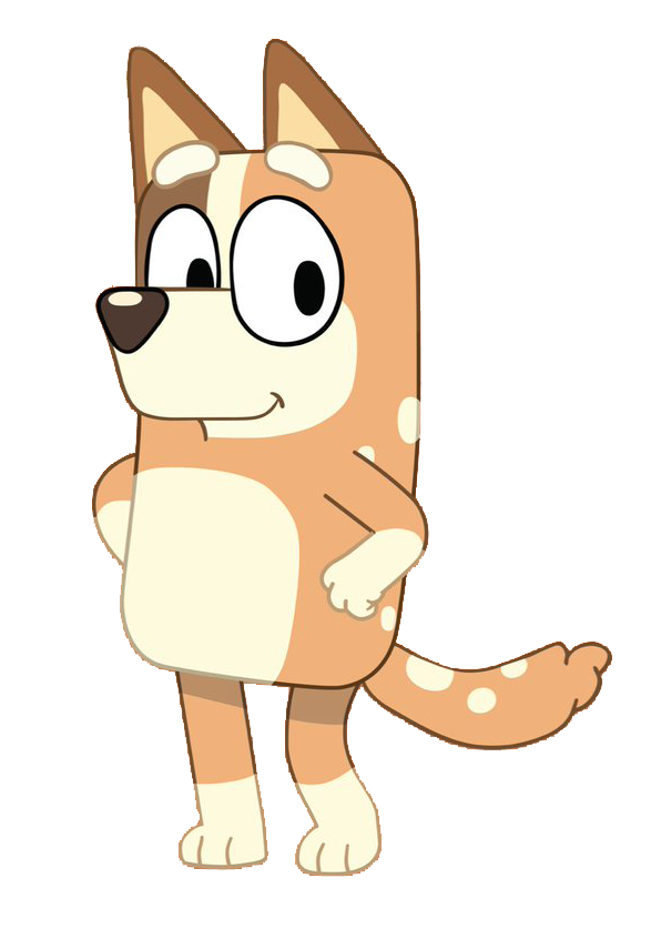 Cartoon Bluey Png Photo (white, beige, salmon)