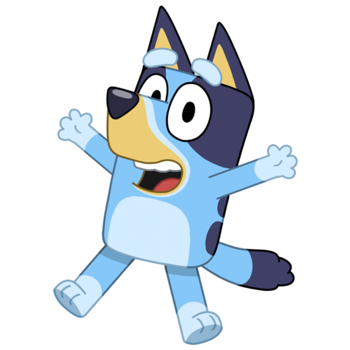 Cartoon Bluey Png Pic (indigo, silver, black, white, lavender)